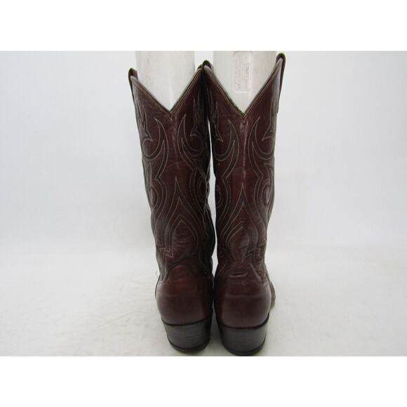 Dan Post Mens Size 8.5 D Burgundy Leather Cowboy Western Boots
